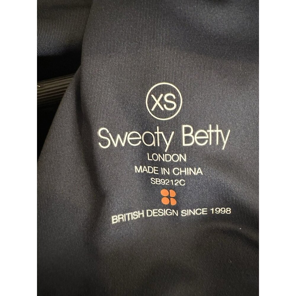 Sweaty Betty tidal xtra life long sleeve high neck swimsuit French Navy Size XS - Picture 4 of 6